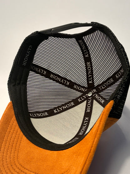 KLYNOIR Smooth Suede Brown Trucker Cap