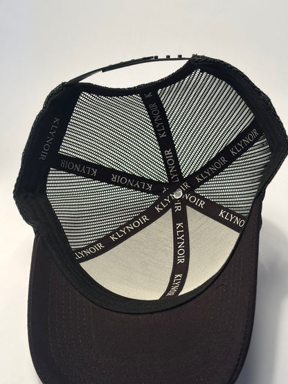 KLYNOIR Black Cotton Trucker Cap